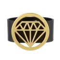Bransoletka skórzana z diamentem z kolekcji Diamond (B23/WIO/31Au)