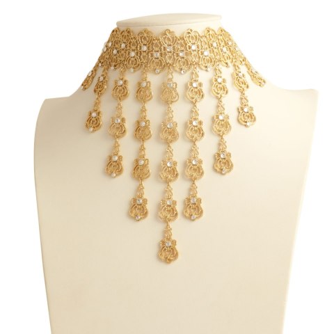 Pozłacany, ażurowy choker z kolekcji Wedding Dream (C22/VIP/65AU)
