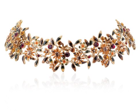 Choker kolorowe kwiatuszki z kryształkami z kolekcji Blossom (C8157AU/1/K) Choker kolorowe kwiatuszki z kryształkami z kolekcji Blossom (C8157AU/1/K)