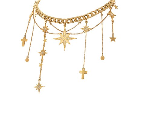 Choker z gwiazdkami i krzyżykami (C24/WIO/12AU) Choker z gwiazdkami i krzyżykami (C24/WIO/12AU)