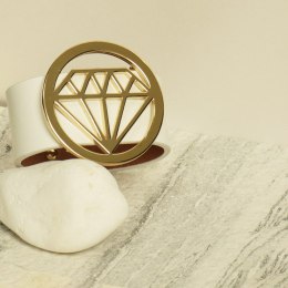 Bransoletka skórzana z diamentem z kolekcji Diamond (B23/WIO/31/1Au)