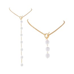 Naszyjnik tył/przód z płaskimi agatami (C24/KOR/314AU)