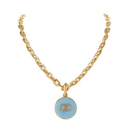 Naszyjnik z malowanym plasterkiem, z kółeczkami w środku (C25/LAT/89AU)