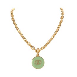 Naszyjnik z malowanym plasterkiem, z kółeczkami w środku (C25/LAT/89AU)