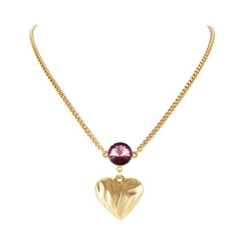 Naszyjnik z sercem, z kryształkiem (C25/JES/16/1AU)