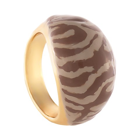 Pierścionek szeroki, wypukły w czekladową zeberkę (R25/LAT/119/2AU)