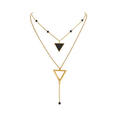 Warstwowy naszyjnik z onyksami by Klaudia Nieścior (C25/KN/05/2AU)